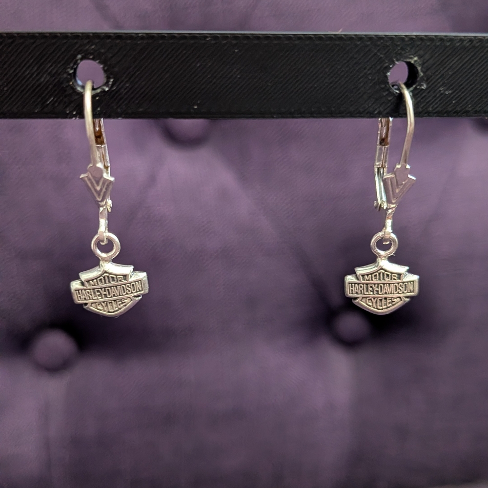 Harley-Davidson Silver Logo Earrings